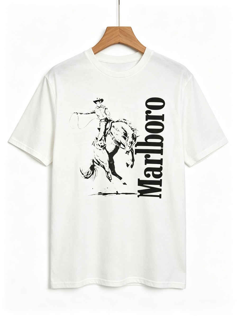 Western Cowboy Marlboro 90s Style Graphics Womens Mens T-shirt Unisex